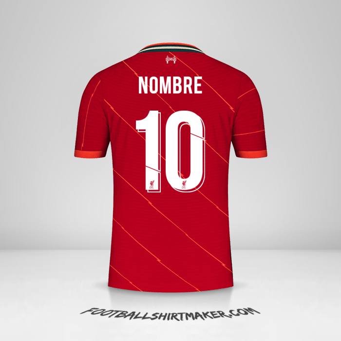 Jersey Liverpool FC Cup 2021/2022 -  nombre - 10