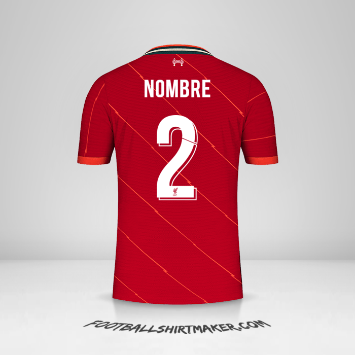 Jersey Liverpool FC Cup 2021/2022 -  nombre - 2