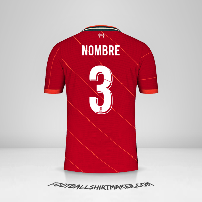 Camiseta Liverpool FC Cup 2021/2022 -  nombre - 3