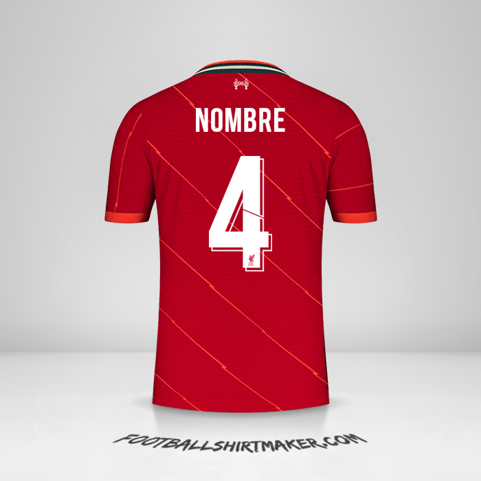 Camiseta Liverpool FC Cup 2021/2022 -  nombre - 4