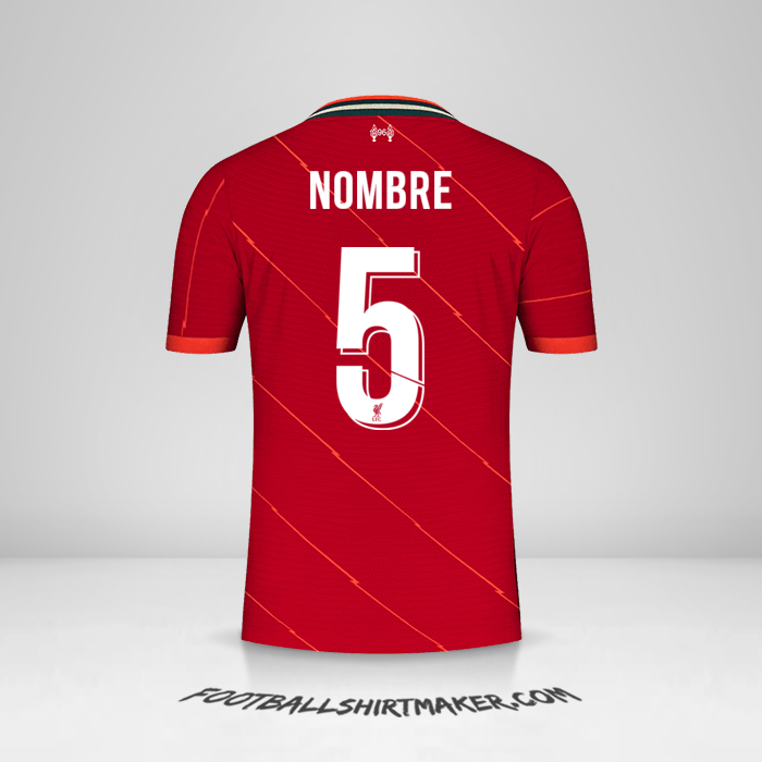 Jersey Liverpool FC Cup 2021/2022 -  nombre - 5