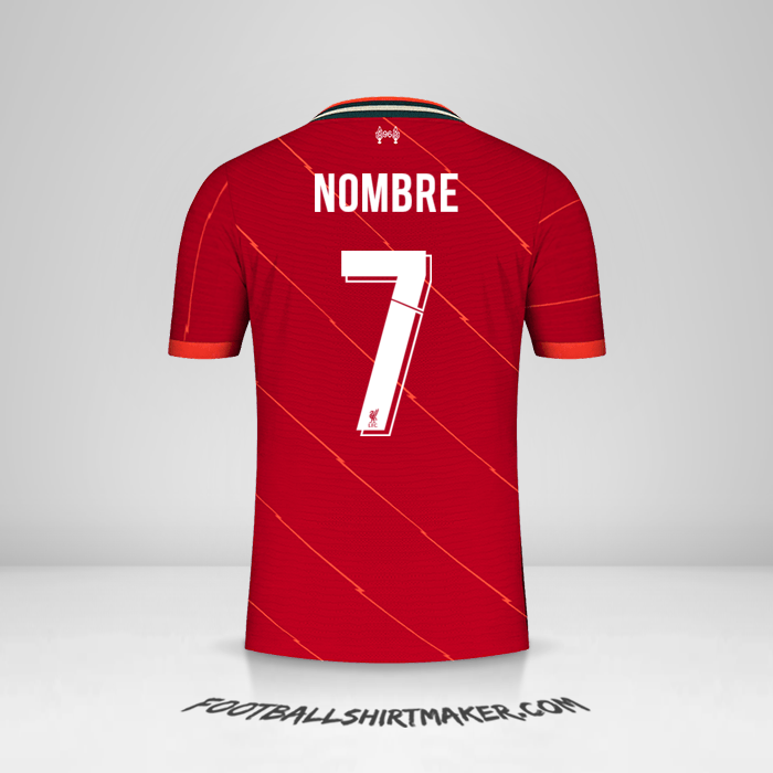 Camiseta Liverpool FC Cup 2021/2022 -  nombre - 7