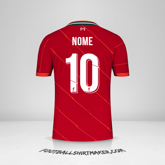 Camisa Liverpool FC Cup 2021/2022 -  nome - 10