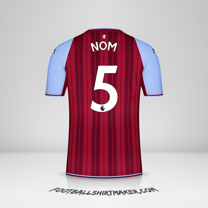 Maillot Aston Villa FC 2021/2022 -  nom - 5