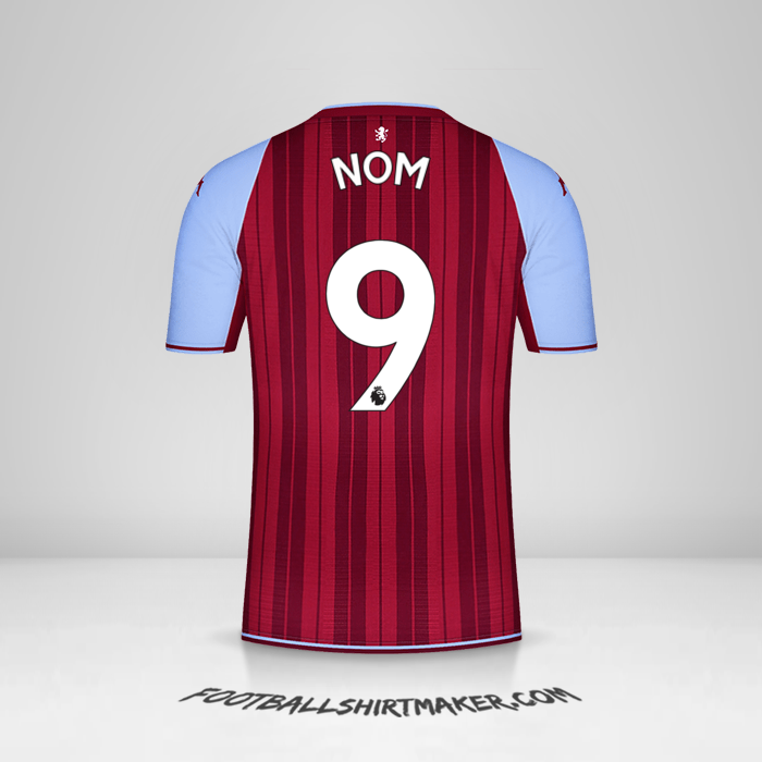 Maillot Aston Villa FC 2021/2022 -  nom - 9