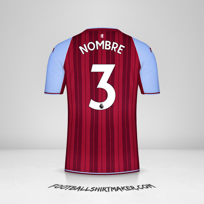Jersey Aston Villa FC 2021/2022 -  nombre - 3