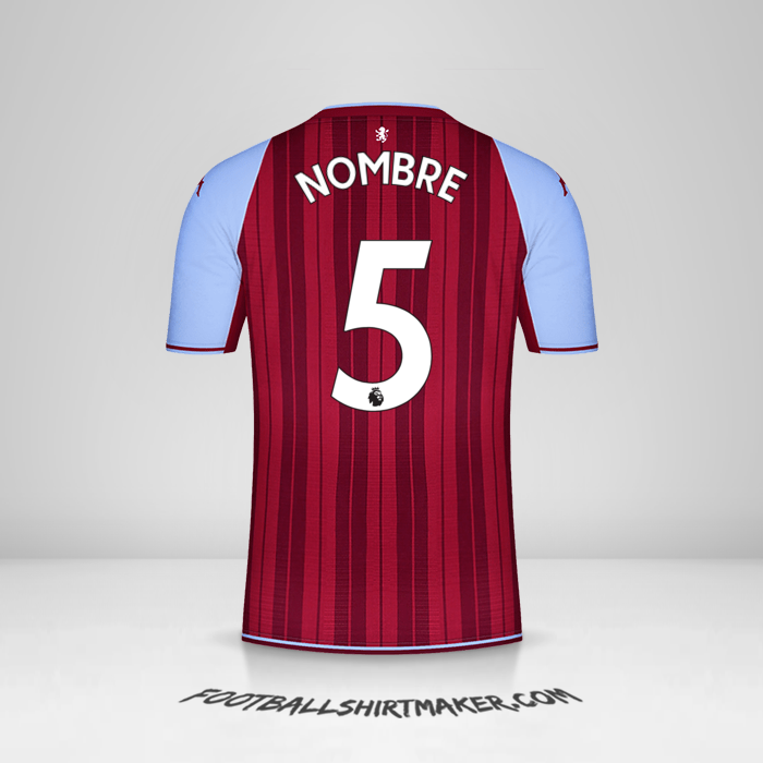 Jersey Aston Villa FC 2021/2022 -  nombre - 5