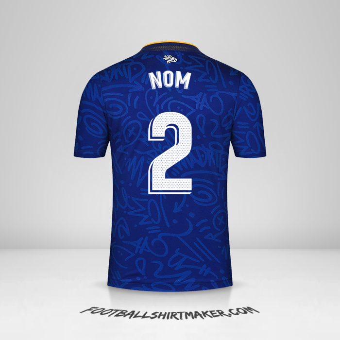 Maillot Real Madrid CF 2021/2022 Extérieur -  nom - 2
