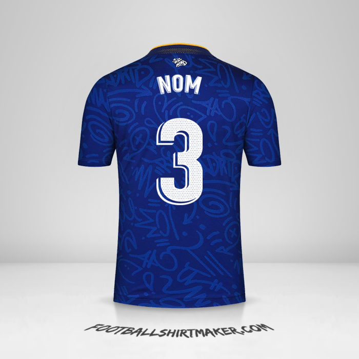 Maillot Real Madrid CF 2021/2022 Extérieur -  nom - 3