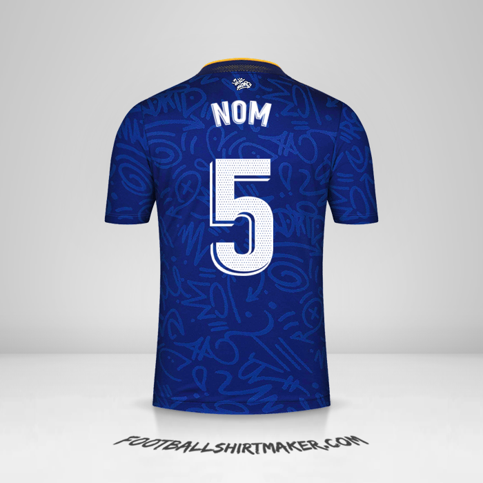 Maillot Real Madrid CF 2021/2022 Extérieur -  nom - 5