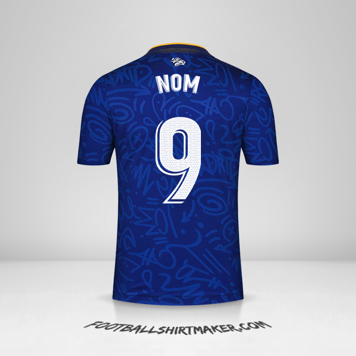 Maillot Real Madrid CF 2021/2022 Extérieur -  nom - 9