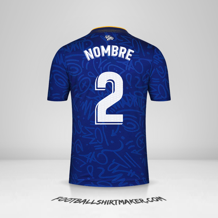 Jersey Real Madrid CF 2021/2022 Visita -  nombre - 2