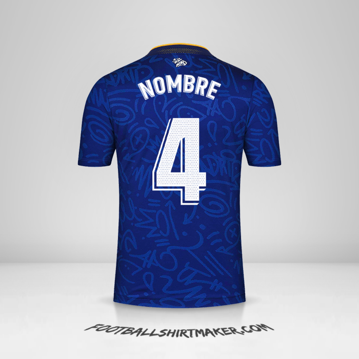 Jersey Real Madrid CF 2021/2022 Visita -  nombre - 4