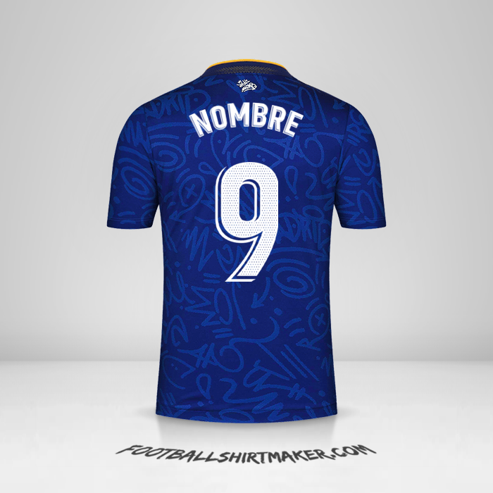 Jersey Real Madrid CF 2021/2022 Visita -  nombre - 9