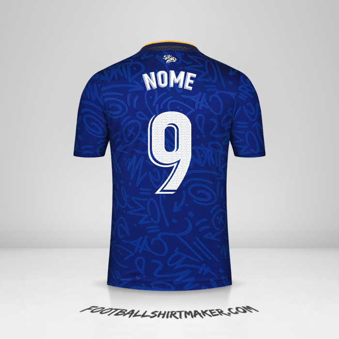Maglia Real Madrid CF 2021/2022 Seconda -  nome - 9