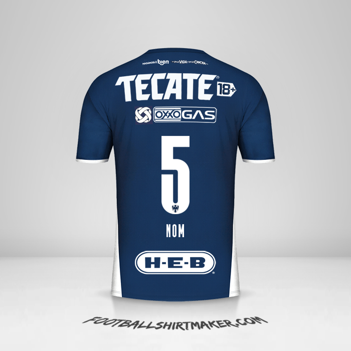 Maillot Monterrey 2021/2022 -  nom - 5