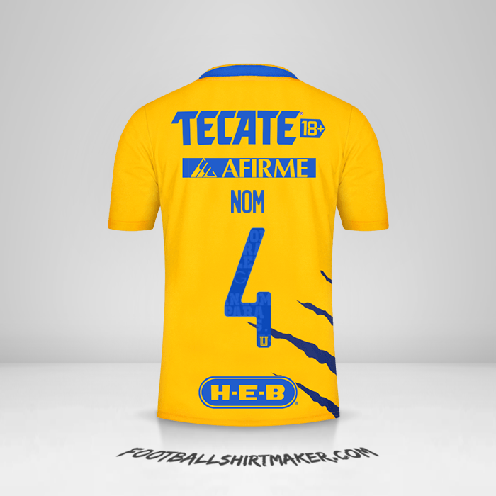 Maillot Tigres UANL 2021/2022 -  nom - 4