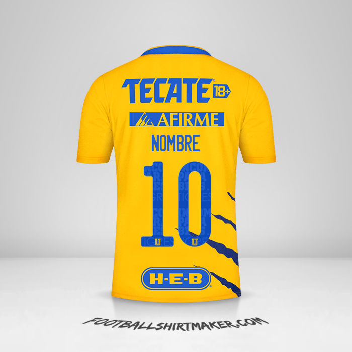 Camiseta Tigres UANL 2021/2022 -  nombre - 10
