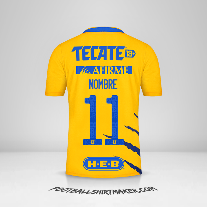 Jersey Tigres UANL 2021/2022 -  nombre - 11