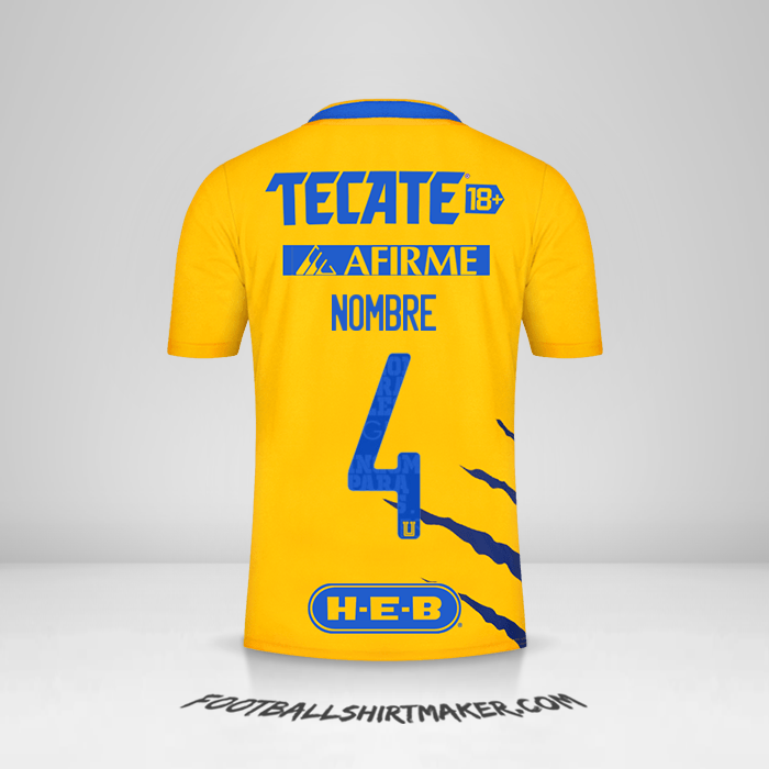 Jersey Tigres UANL 2021/2022 -  nombre - 4