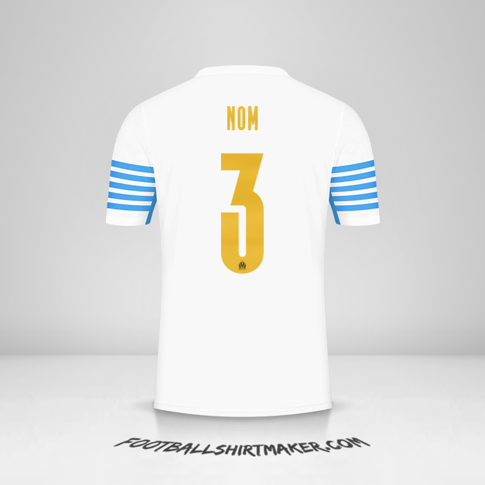 Maillot Olympique de Marseille Cup 2021/2022 -  nom - 3