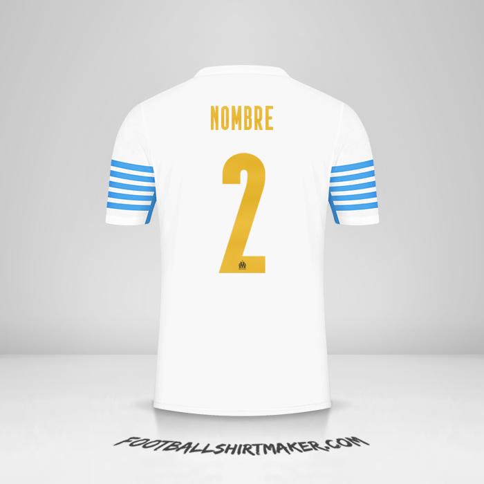Jersey Olympique de Marseille Cup 2021/2022 -  nombre - 2