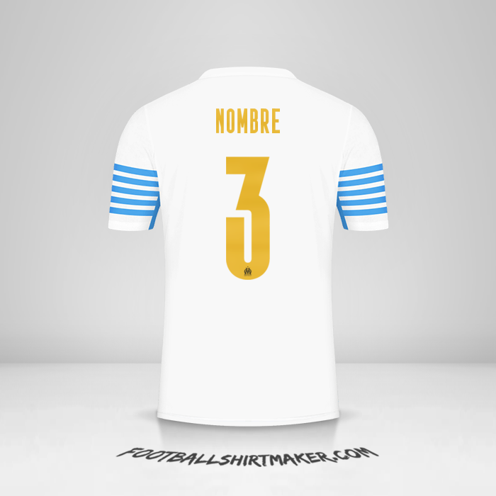 Jersey Olympique de Marseille Cup 2021/2022 -  nombre - 3