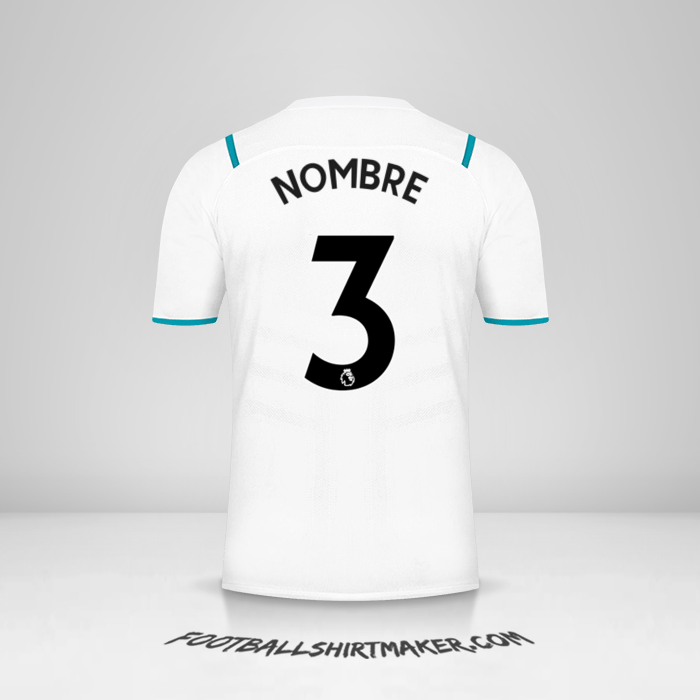 Jersey Manchester City 2021/2022 Visita -  nombre - 3