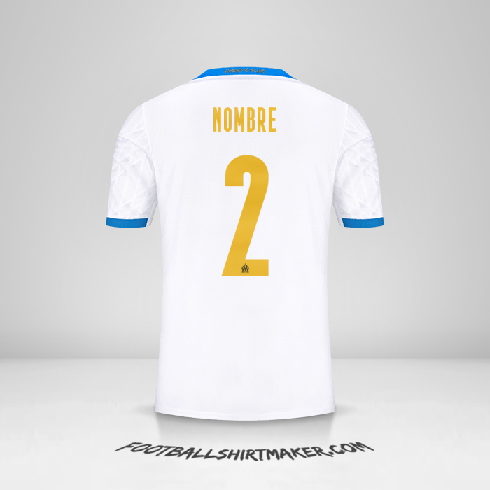 Jersey Olympique de Marseille Cup 2020/21 -  nombre - 2