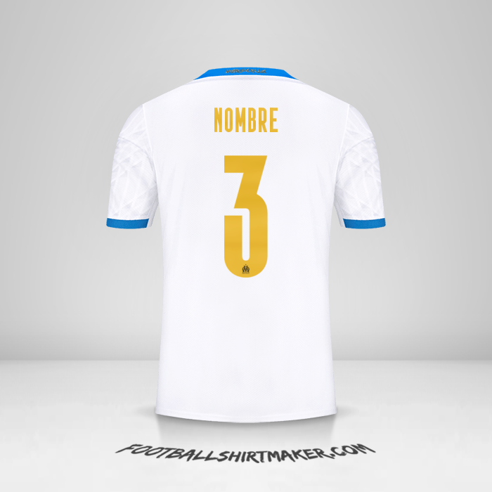 Jersey Olympique de Marseille Cup 2020/21 -  nombre - 3