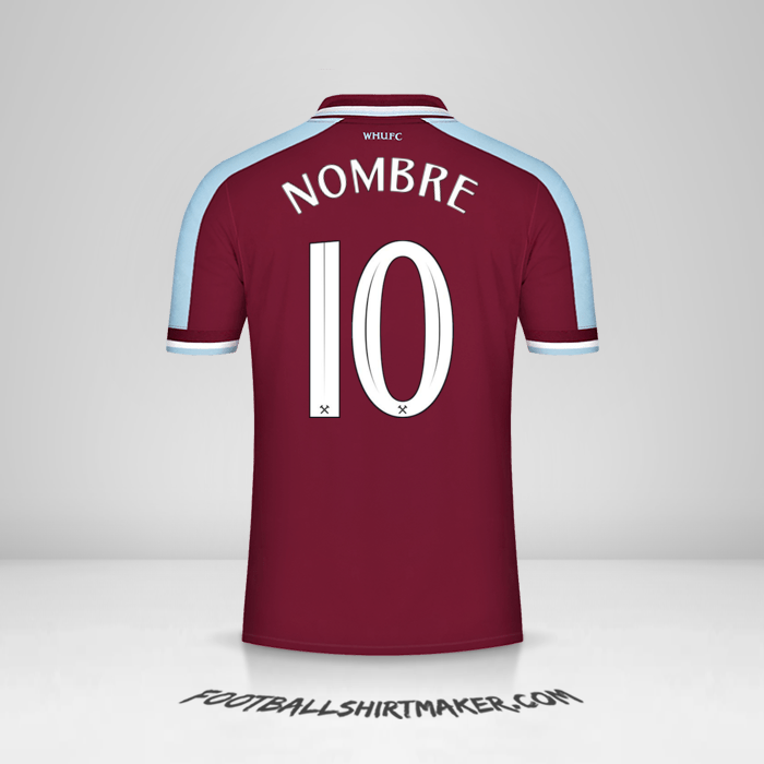 Jersey West Ham United FC Cup 2021/2022 -  nombre - 10