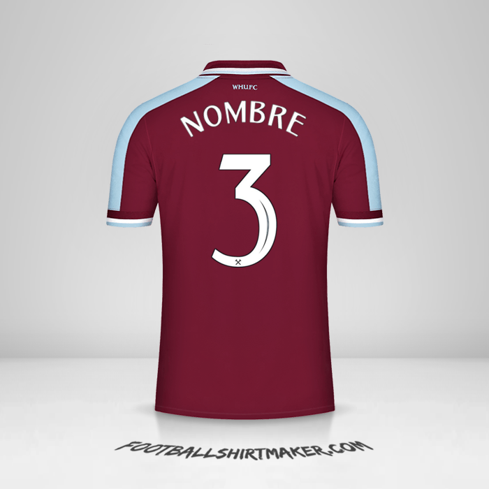 Jersey West Ham United FC Cup 2021/2022 -  nombre - 3
