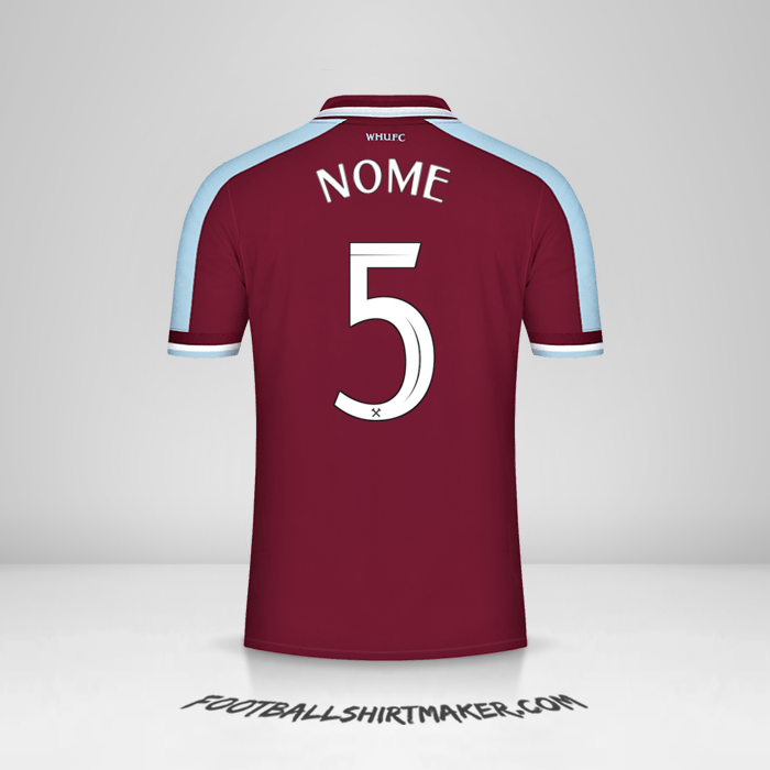 Camisa West Ham United FC Cup 2021/2022 -  nome - 5