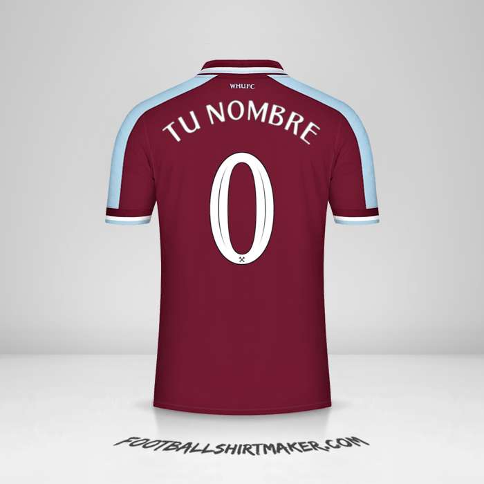 Camiseta West Ham United FC Cup 2021/2022 -  tu nombre - 0