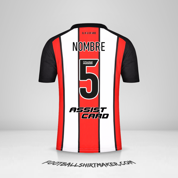 Camiseta River Plate 2021/2022 Tercera -  nombre - 5