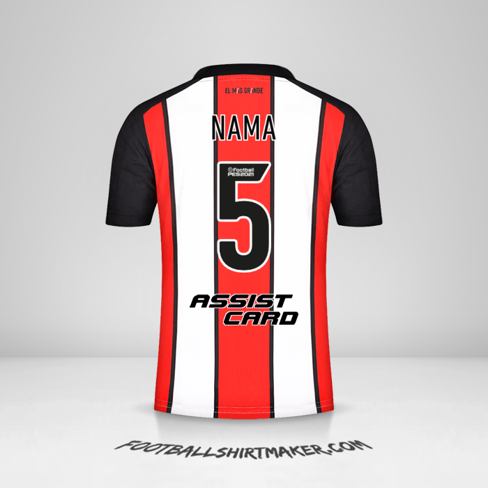 Jersey River Plate 2021/2022 Ketiga -  nama - 5
