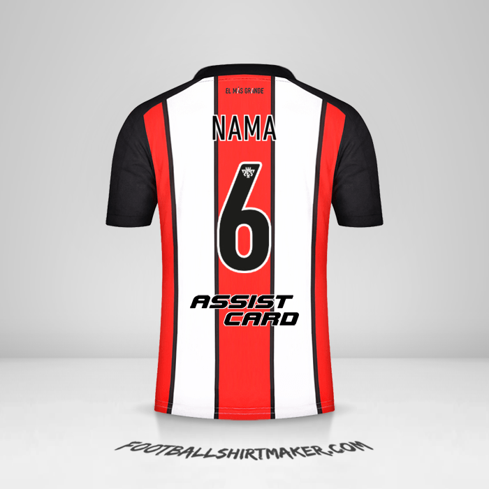 Jersey River Plate 2021/2022 Ketiga -  nama - 6