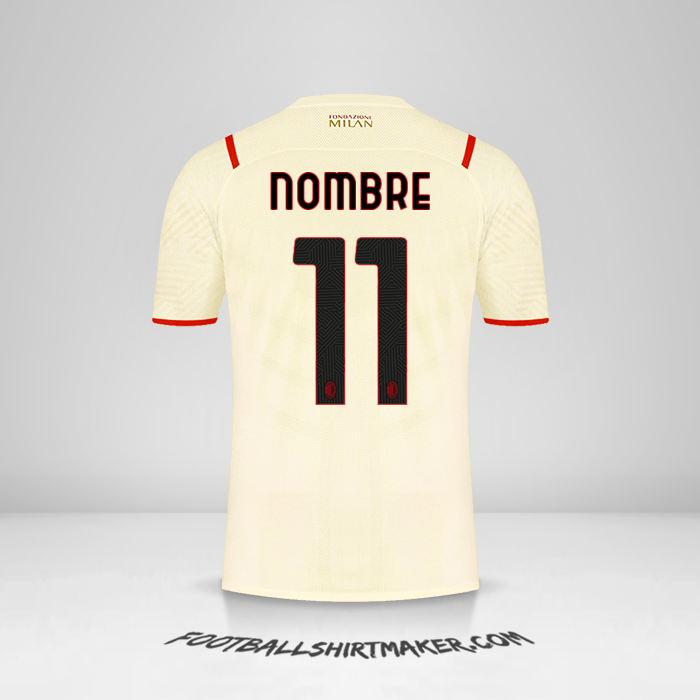 Camiseta AC Milan 2021/2022 Visita -  nombre - 11