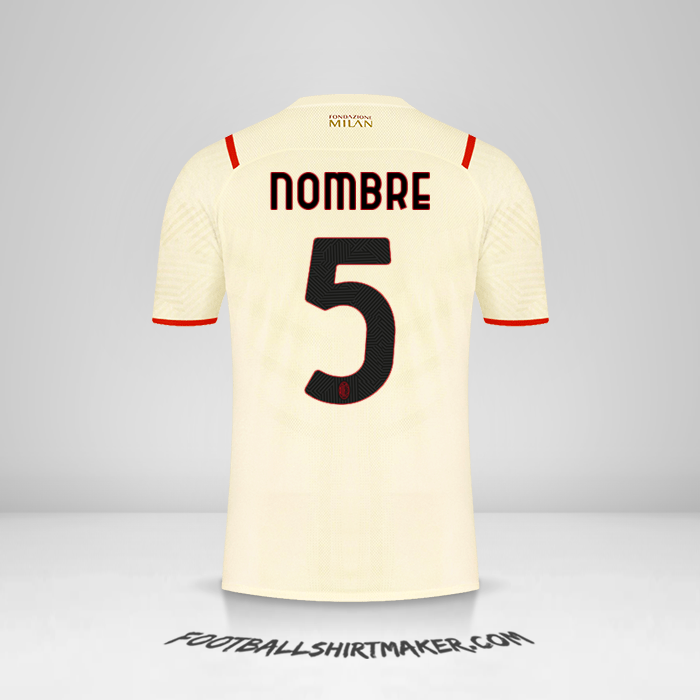 Jersey AC Milan 2021/2022 Visita -  nombre - 5