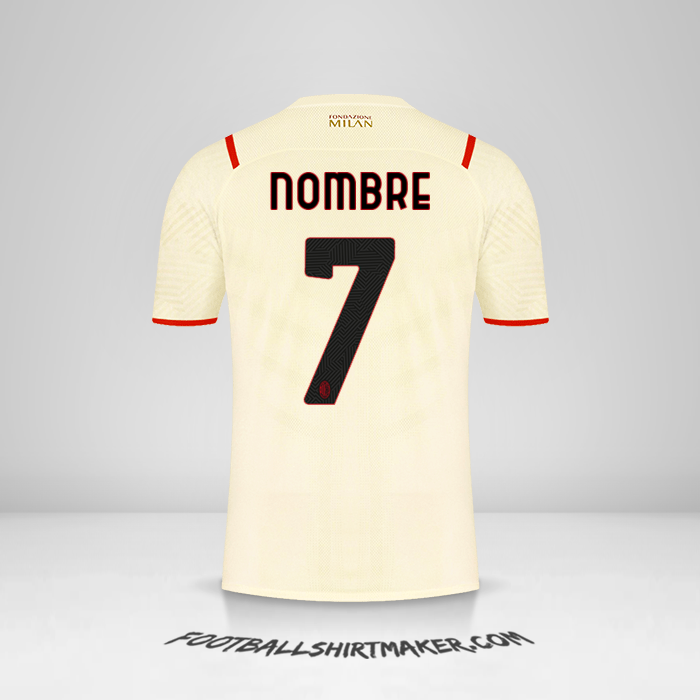Camiseta AC Milan 2021/2022 Visita -  nombre - 7