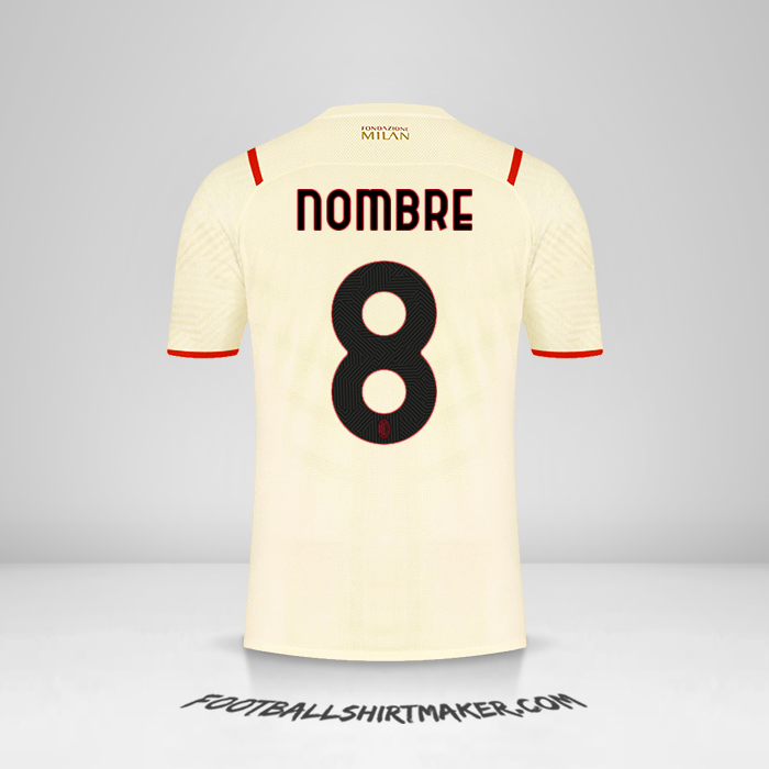 Camiseta AC Milan 2021/2022 Visita -  nombre - 8