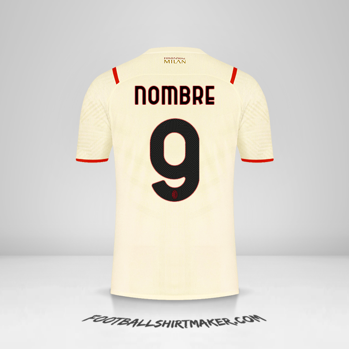Camiseta AC Milan 2021/2022 Visita -  nombre - 9