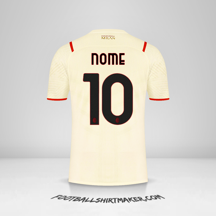 Maglia AC Milan 2021/2022 Seconda -  nome - 10