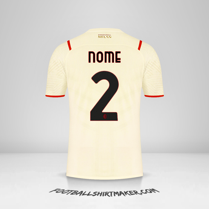 Camisola AC Milan 2021/2022 Alternativa -  nome - 2