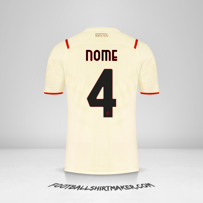 Maglia AC Milan 2021/2022 Seconda -  nome - 4