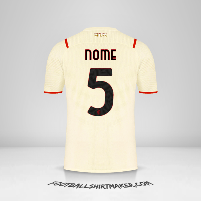 Camisa AC Milan 2021/2022 Alternativa -  nome - 5