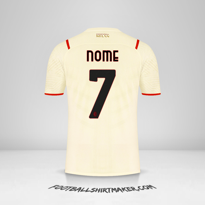 Camisola AC Milan 2021/2022 Alternativa -  nome - 7