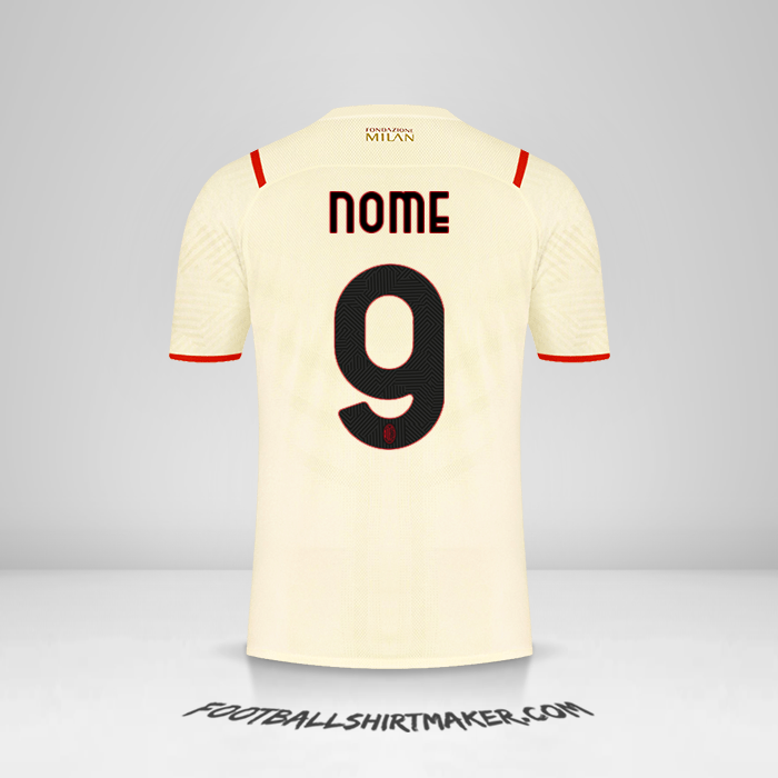 Maglia AC Milan 2021/2022 Seconda -  nome - 9