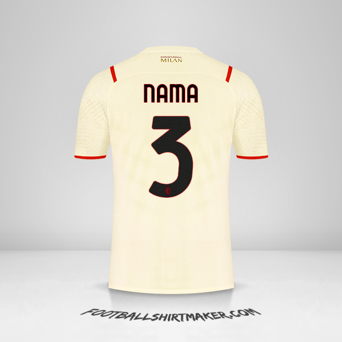 Jersey AC Milan 2021/2022 Alternatif -  nama - 3