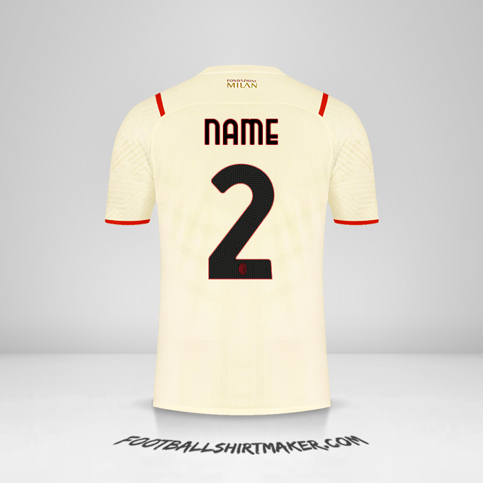 Trikot AC Milan 2021/2022 Auswärts -  name - 2